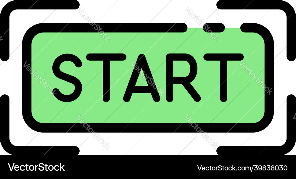 Start project button icon color outline Start project button icon color outline vector image