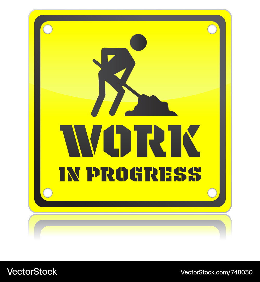 Work in Progress Symbol vector image