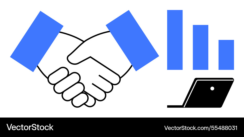 Agreement and data analysis represented Agreement and data analysis represented Vector Image