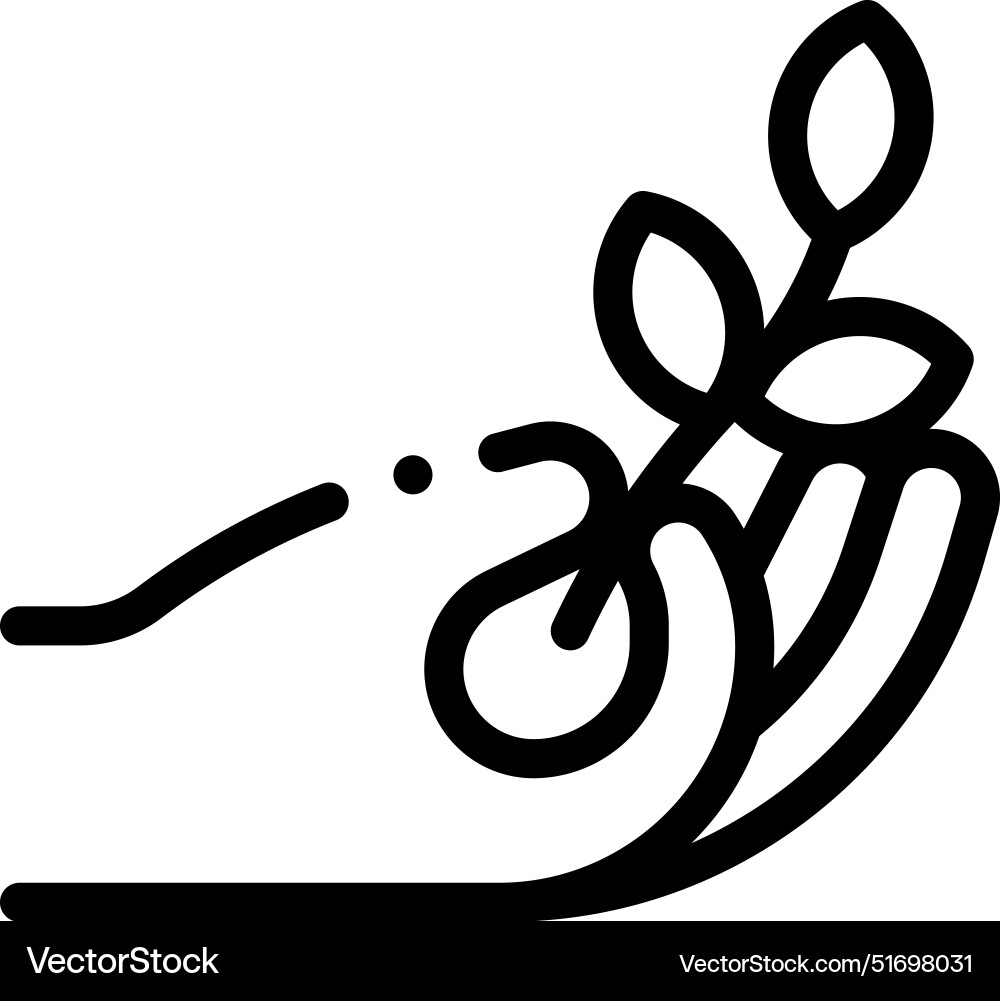 Branch icon thin linear style design isolated Branch icon thin linear style design isolated vector image