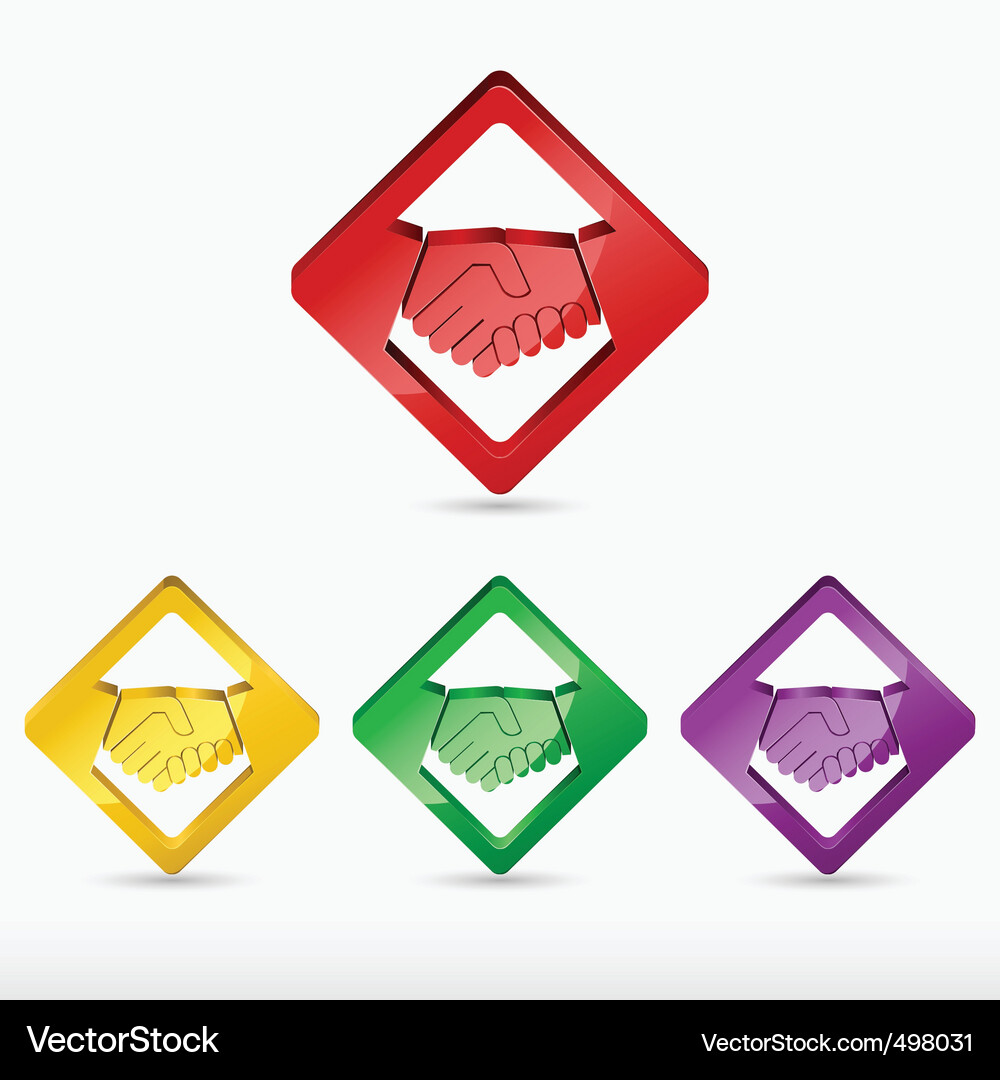 Handshake Icons - Business Connection Vektorbild