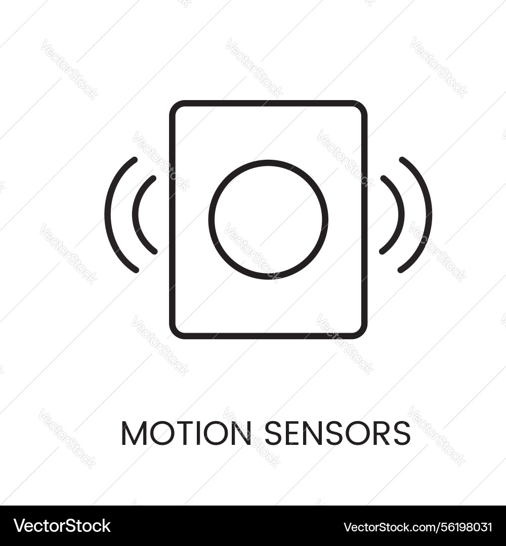 Minimal motion sensor icon for smart home security vector image