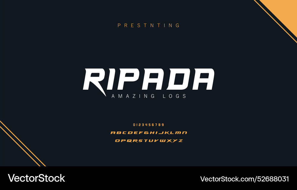 Modern style and font typography with numbers Modern style and font typography with numbers vector image