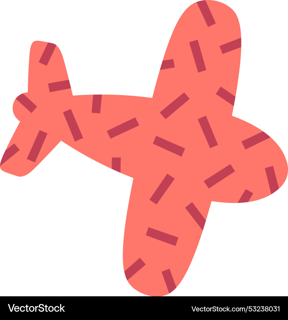 Plane with abstract pattern Vector Image