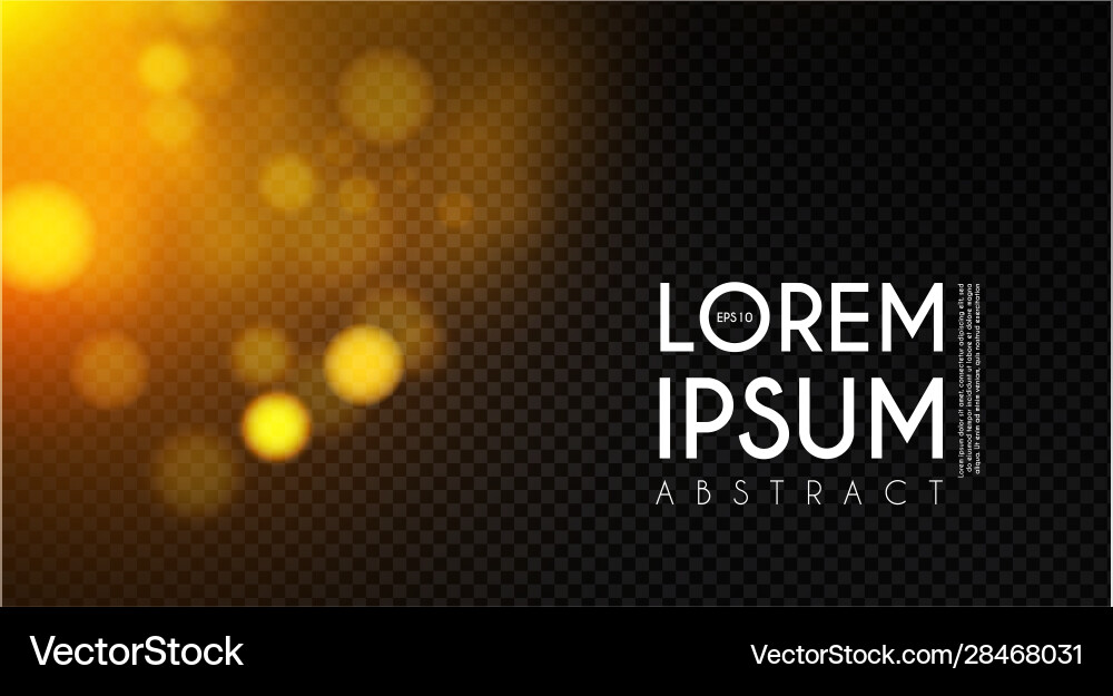 Shimmering Bokeh Lights - Transparent Background Vector Image