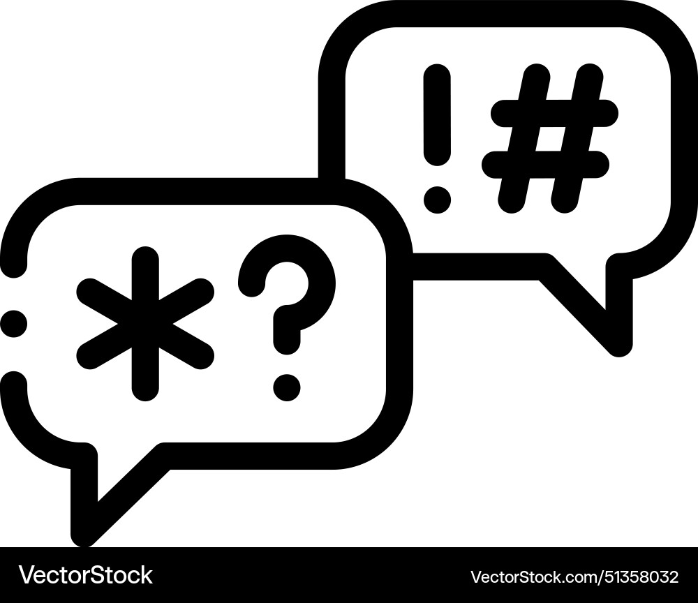 Arguing icon thin linear style design isolated Vector Image