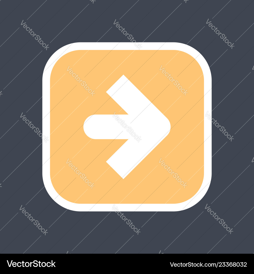 Arrow sign in a square icon web button is created Arrow sign in a square icon web button is created vector image