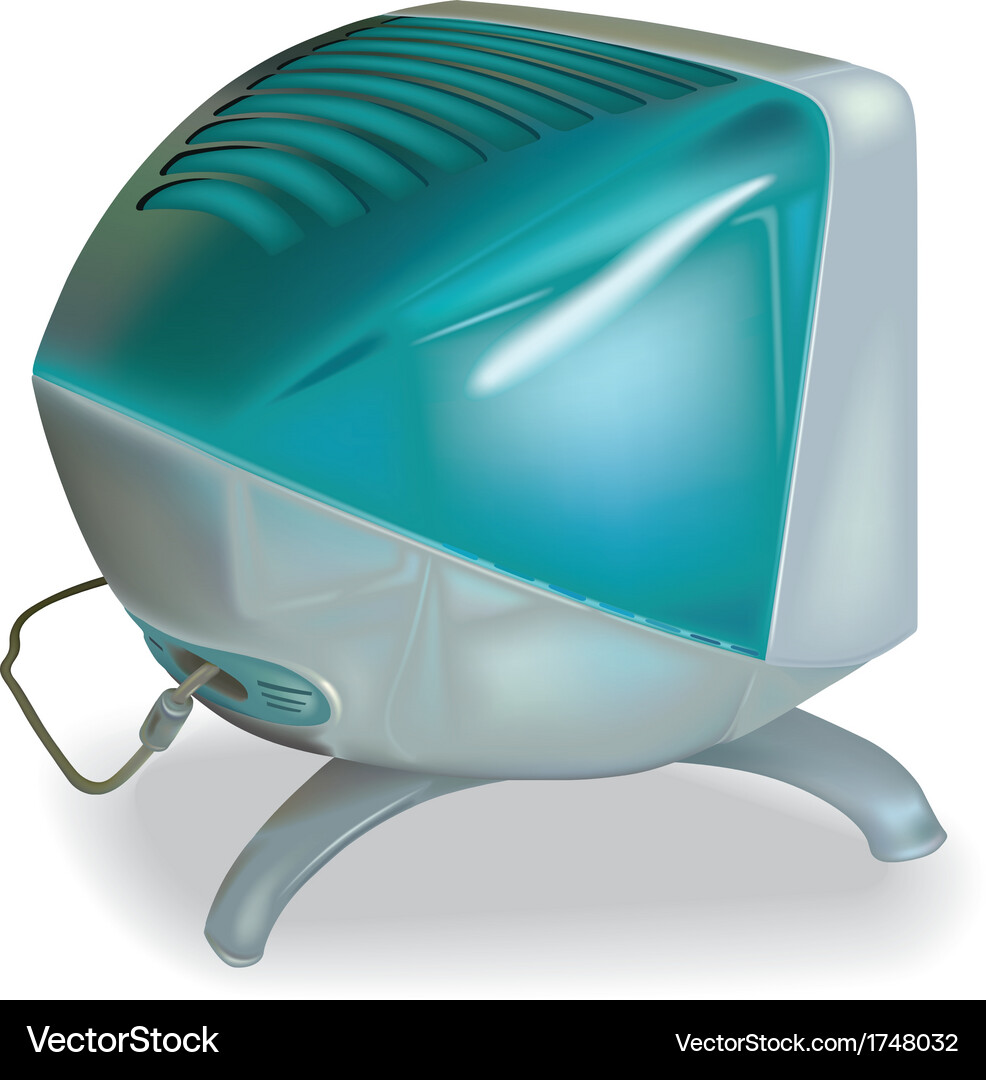 CRT Monitor Display Vector Image