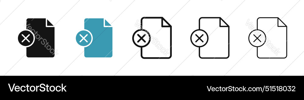 Delete document icon Vector Image