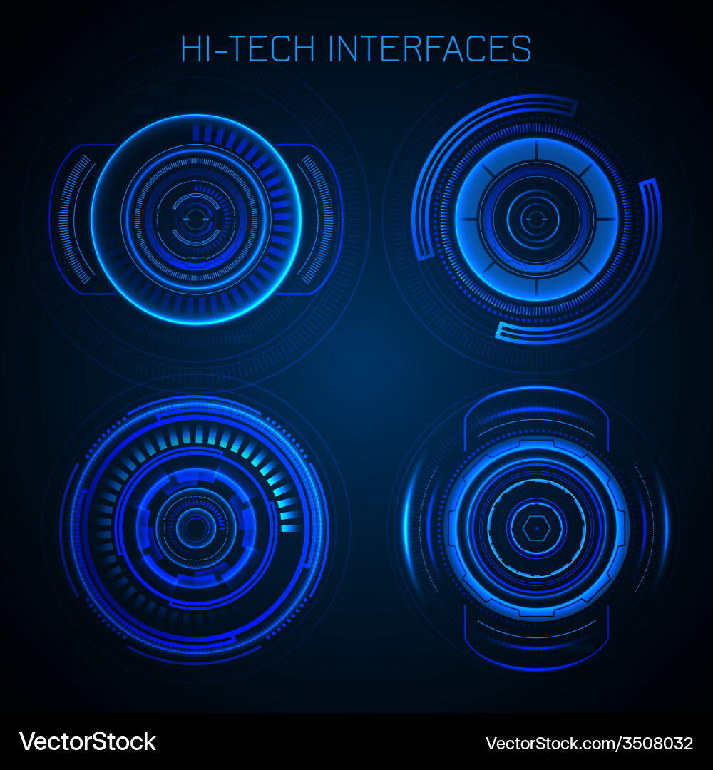 Digital Tech Dashboard Interface vector image