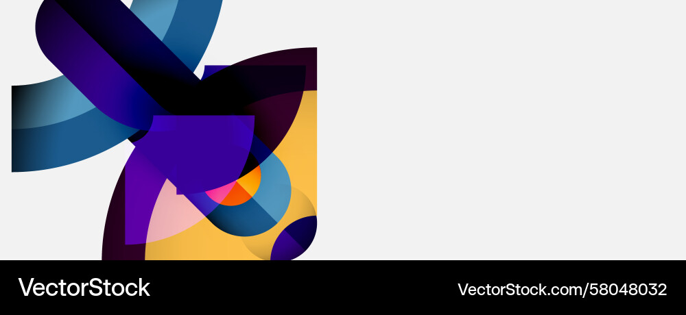 Dynamic Overlapping Shapes Vector Image