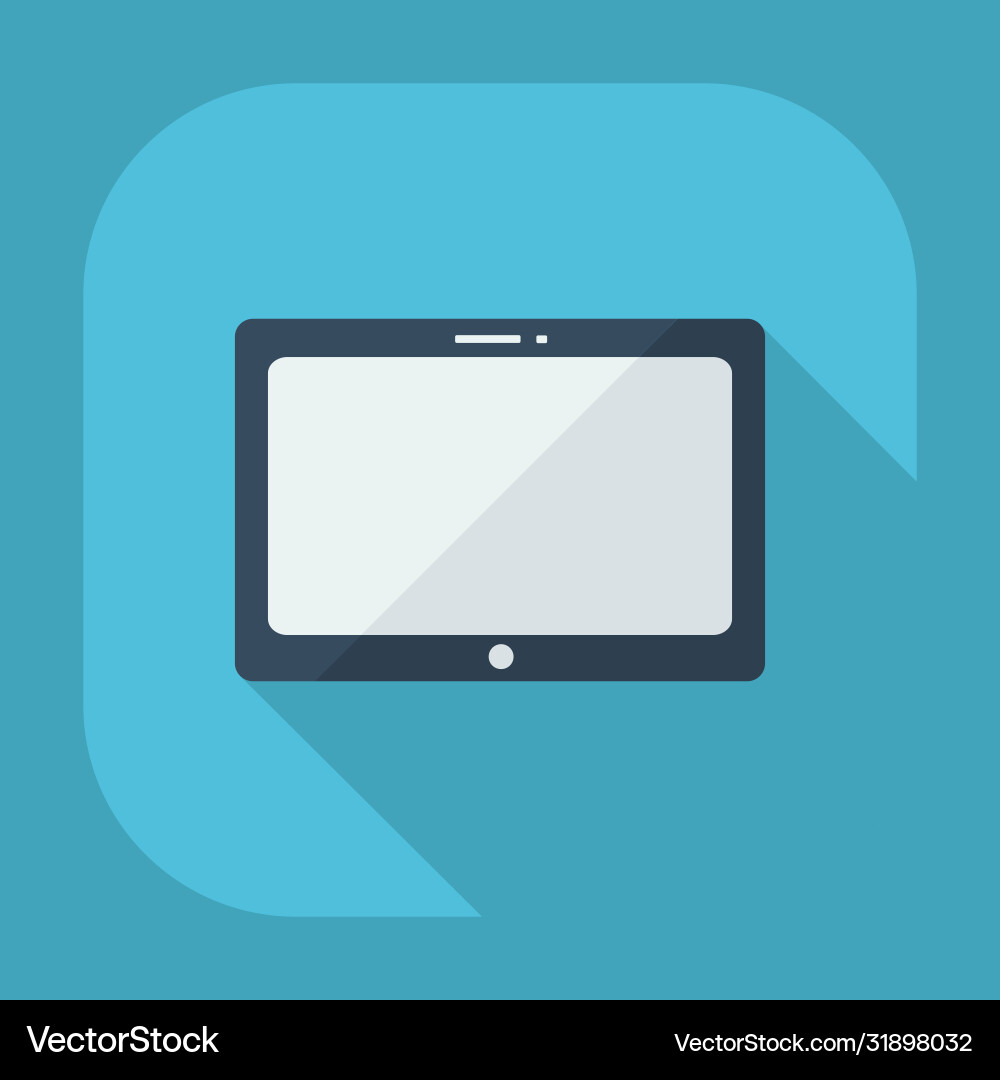 Flat modern design with shadow communicator tablet Flat modern design with shadow communicator tablet vector image