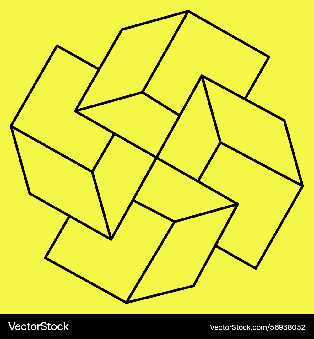 Linear design element geometric icon vector image