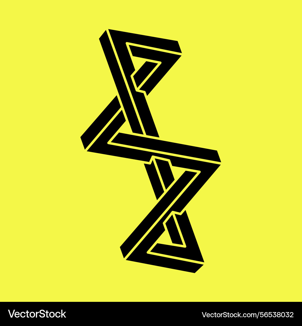 Optical illusion shapes unreal geometric object Optical illusion shapes unreal geometric object vector image