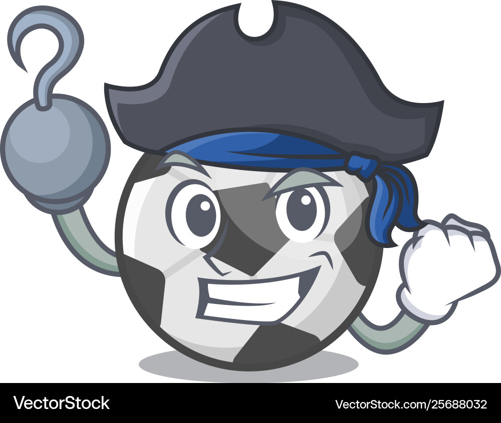 Pirate Fußball Ball in Cartoon Form Pirate Fußball Ball in Cartoon Form vektorbild