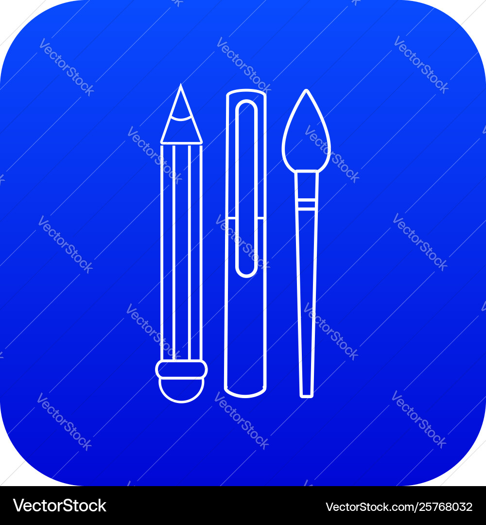 Stationery icon blue Stationery icon blue vector image