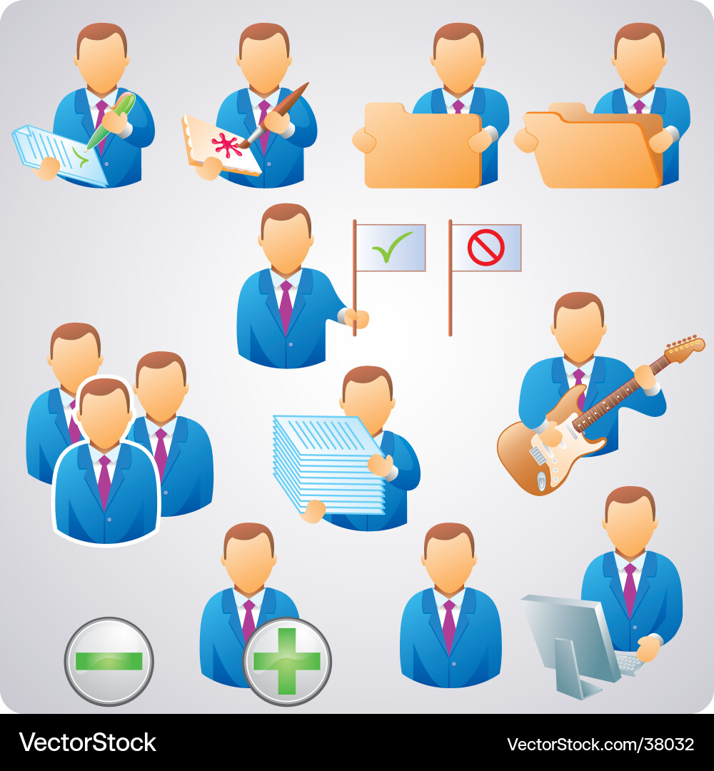 User Icons - People & Technology vector image
