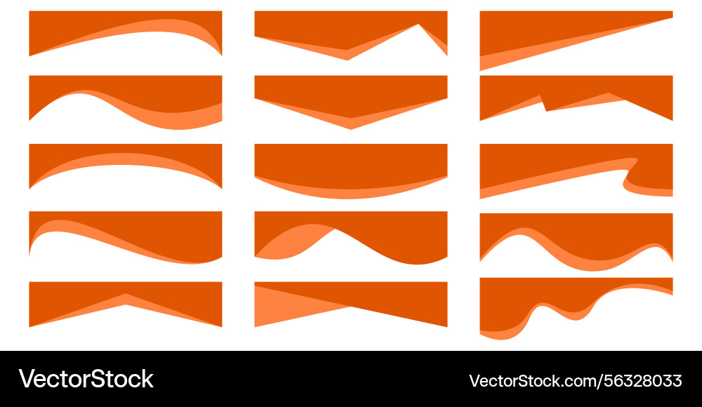 Abstract curved border shapes for header design Abstract curved border shapes for header design vector image