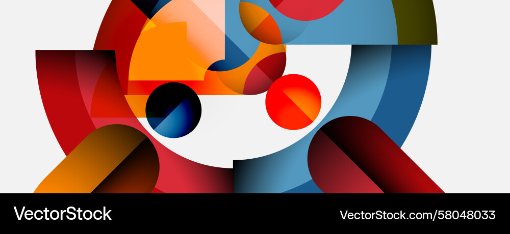 Abstract Shape Overlap Vector Image