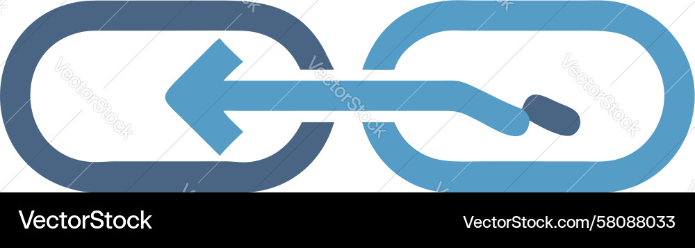 Data Flow Chain Link Icon Vector Image
