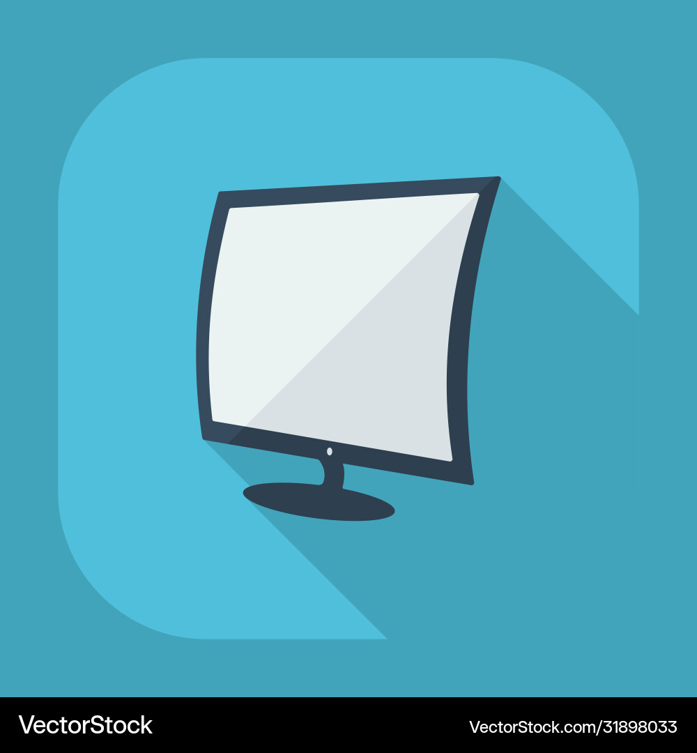 Flat modern design with shadow device monitor Flat modern design with shadow device monitor vector image