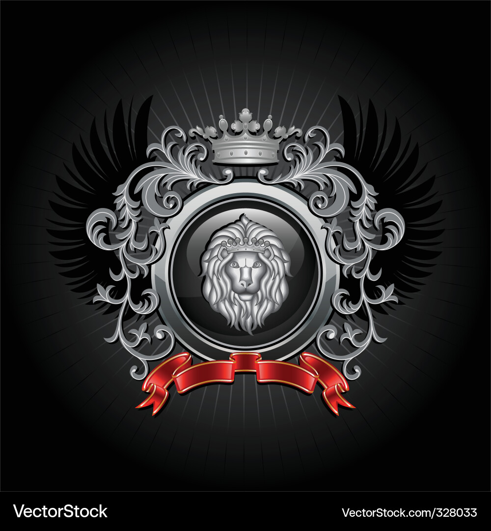Heraldic Schild Emblem Vektorbild