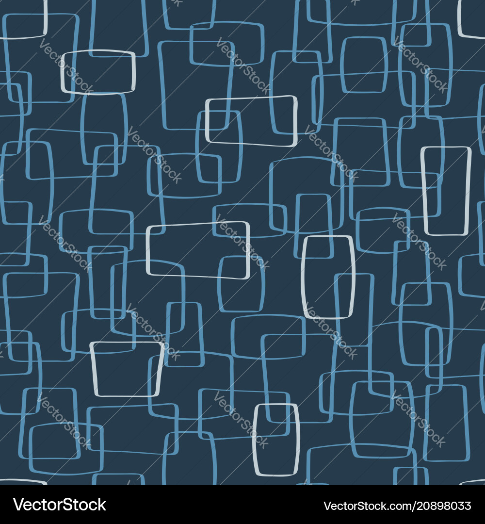 Retro Mod Shapes Pattern vector image