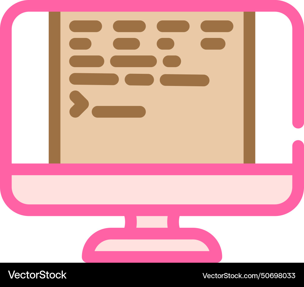 User interface text technical writer color icon vector image