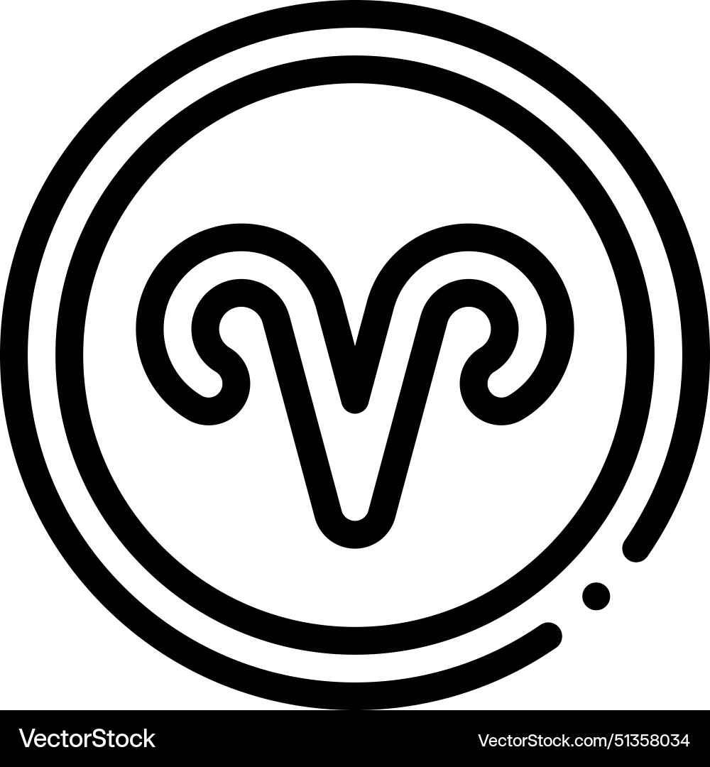 Aries icon thin linear style design isolated Aries icon thin linear style design isolated vector image