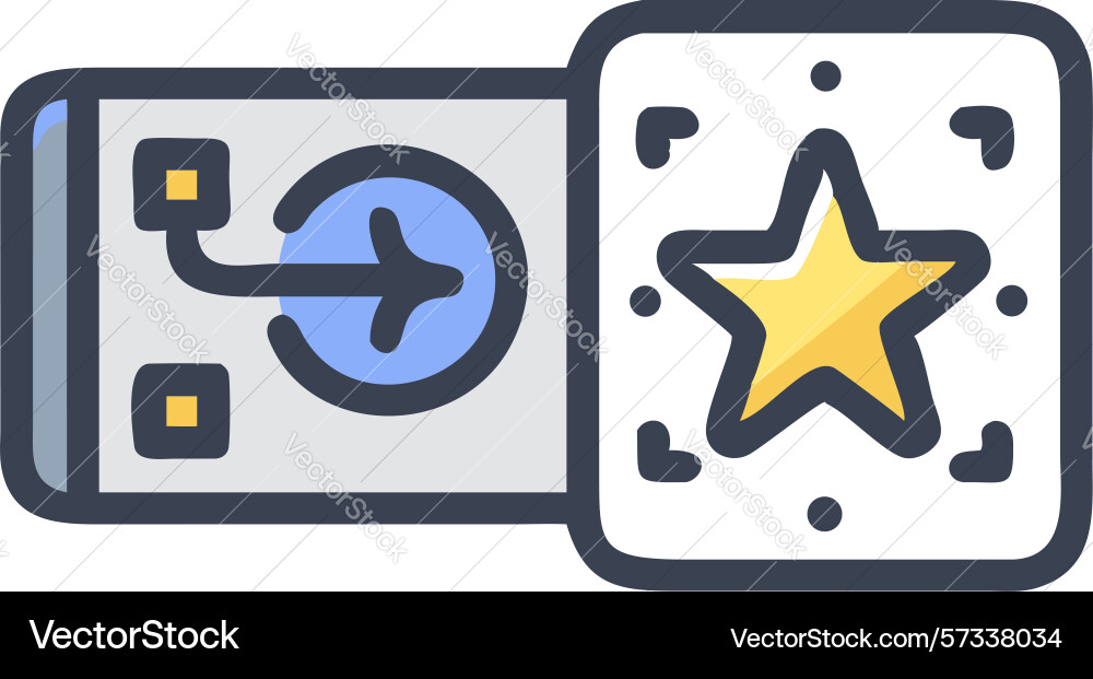 Audio player with star favorite feature design vector image