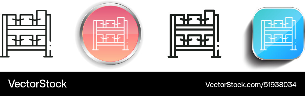 Bitcoin icon thin linear regular and button style Bitcoin icon thin linear regular and button style Vector Image