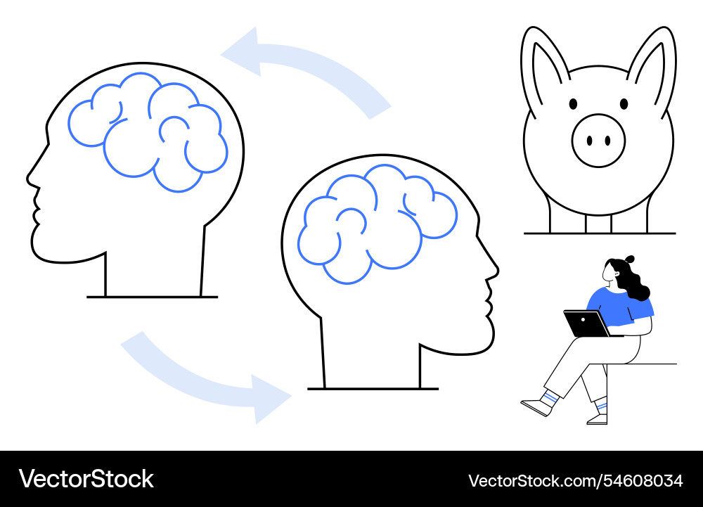 Brain networking and connection Brain networking and connection Vector Image