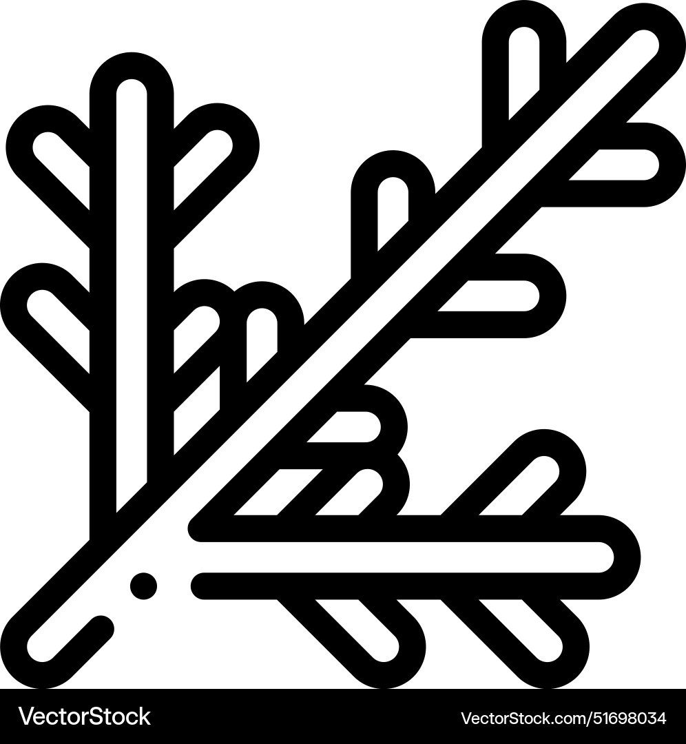 Branches icon thin linear style design isolated Branches icon thin linear style design isolated vector image