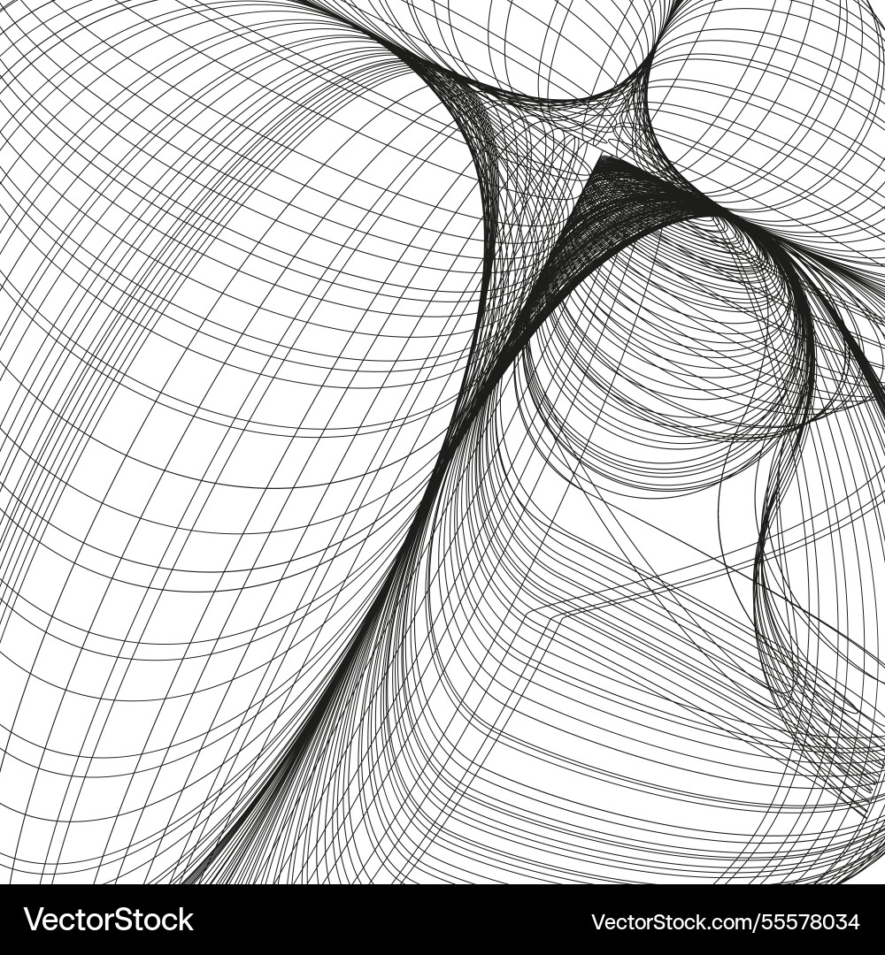 Curved line pattern abstract geometric shape Curved line pattern abstract geometric shape vector image