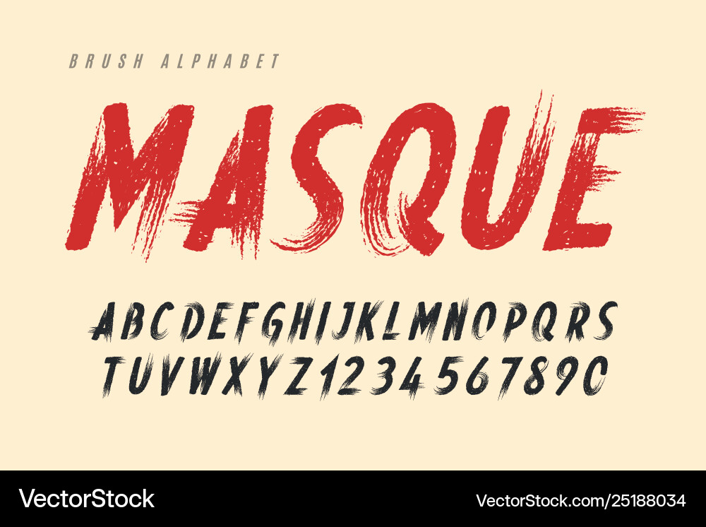 Elegant Painted Brush Lettering vector image