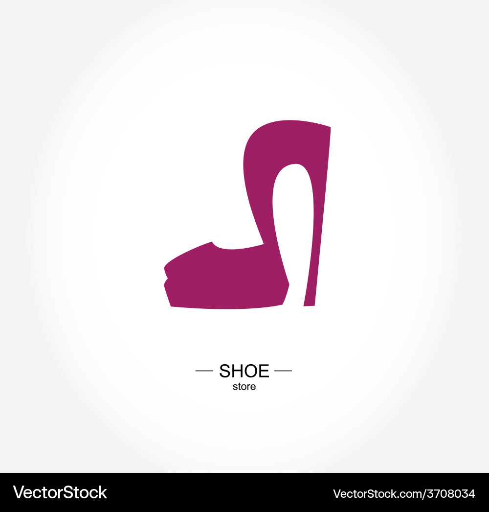 Logo Schuh Shop Mode Sammlung Boutique vektorbild