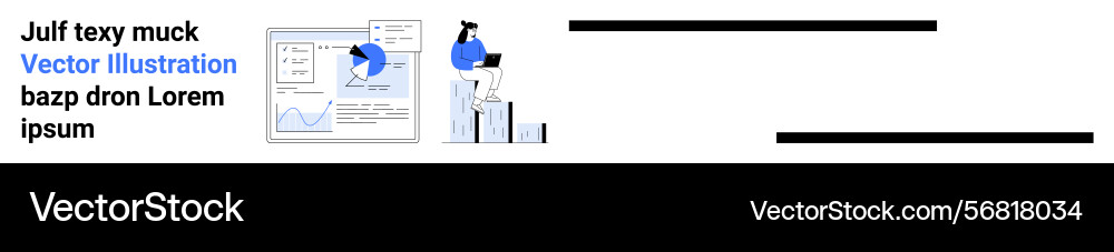 Professional analyzing data chart while seated Professional analyzing data chart while seated vector image