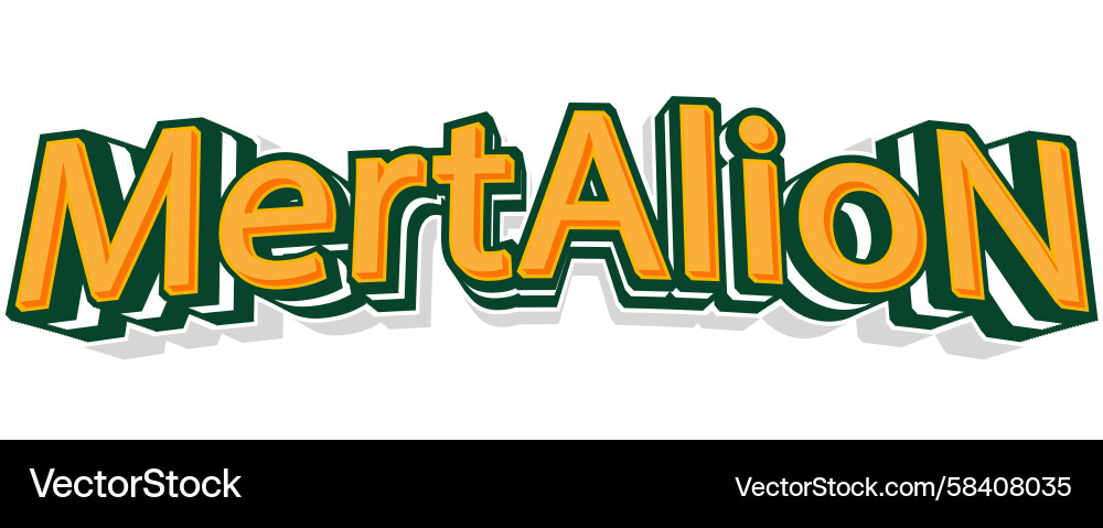 3D Text Effect - Editable Vector Image