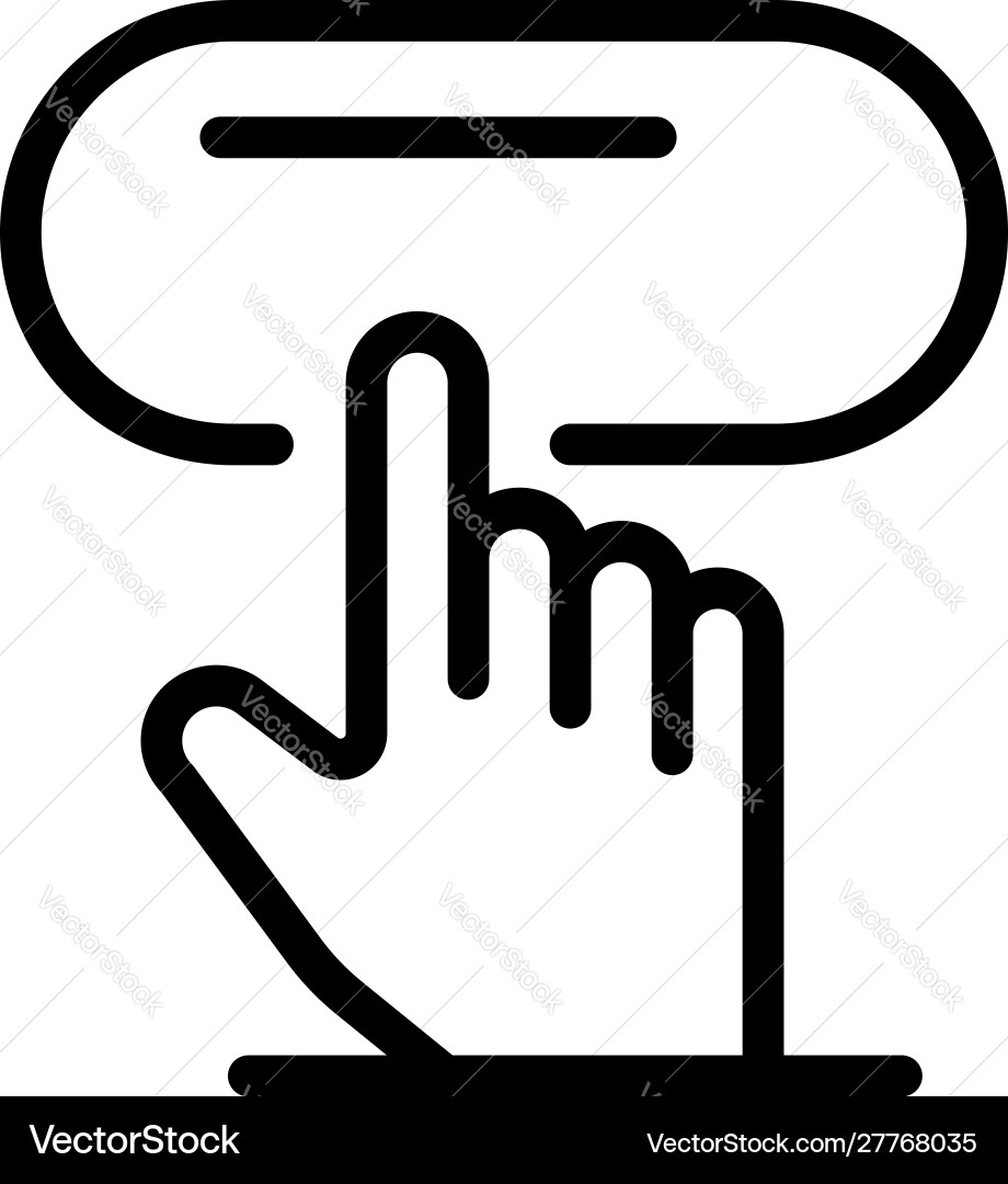 Click cursor request icon outline style Click cursor request icon outline style vector image
