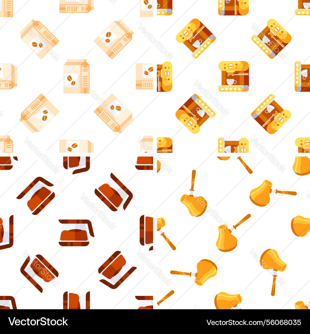 Coffee preparation methods seamless pattern milk Coffee preparation methods seamless pattern milk vector image