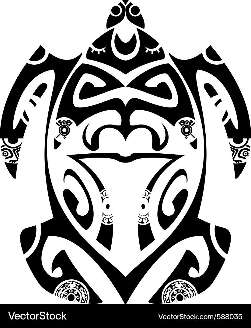 Maori Turtle Tattoo Royalty Free Vector Image - VectorStock
