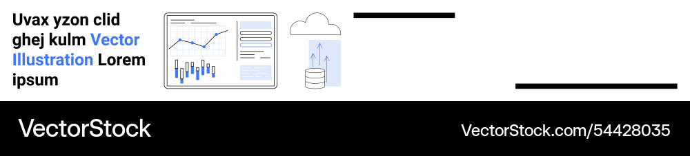 Modern data analytics and cloud storage Modern data analytics and cloud storage vector image