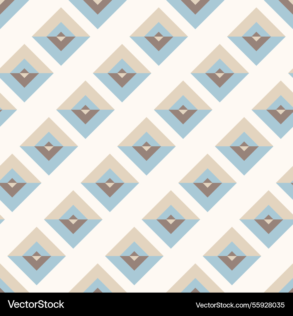 Seamless geometric pattern repeating with diamond Vector Image
