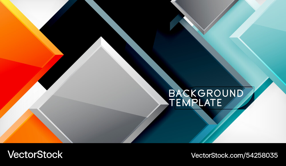 Square shape color abstract geometry Square shape color abstract geometry vector image