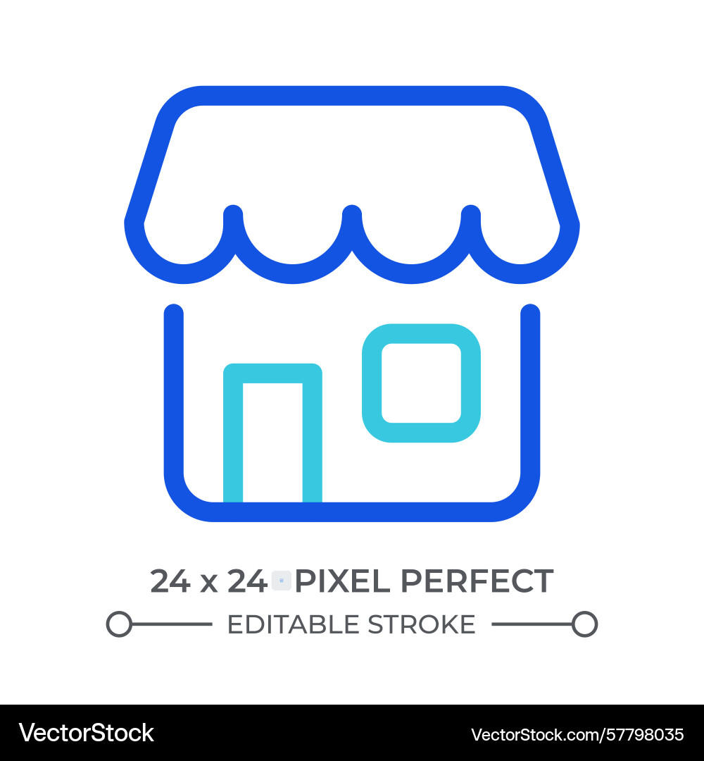 Store colorful line ui icon Store colorful line ui icon Vector Image