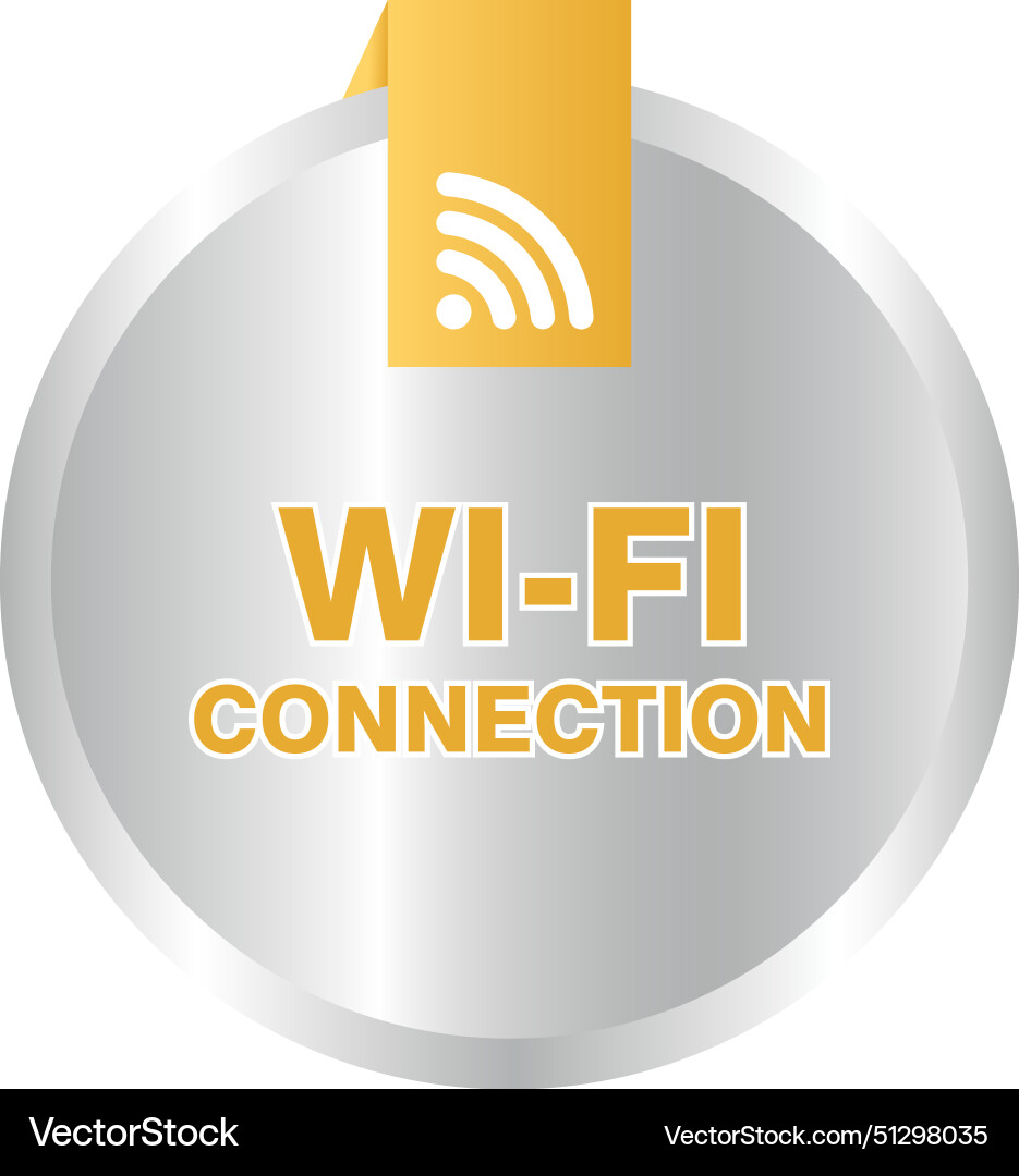 Wifi connection label Vector Image