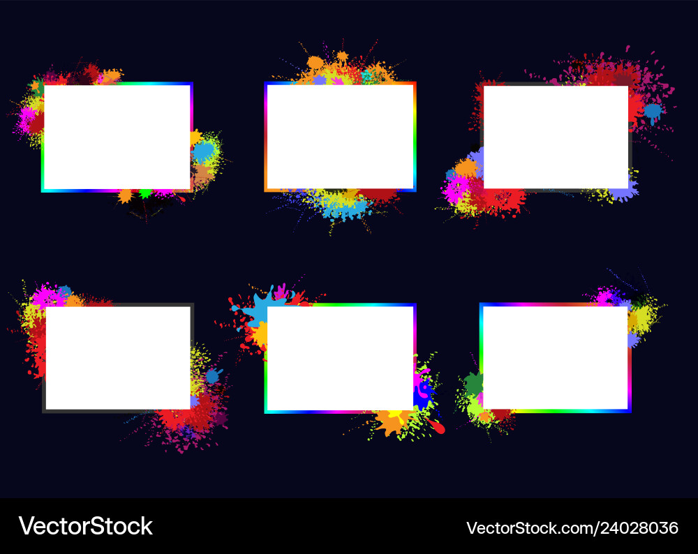 Frame on splash color Frame on splash color vector image