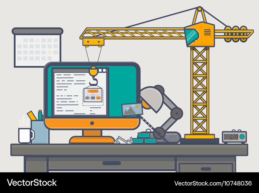 Website Development & Technology Icons Vector Image