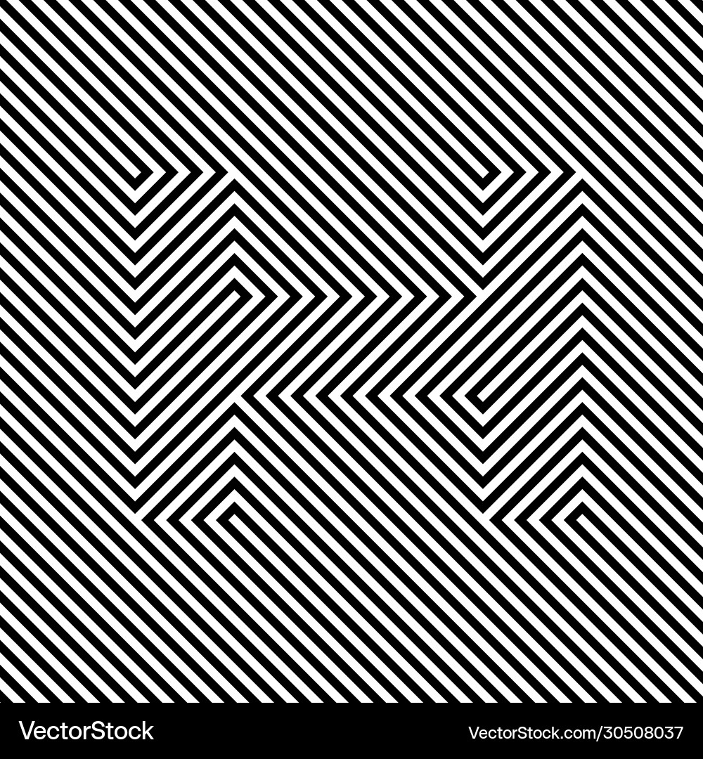 Abstract op art stripe line pattern background Vector Image