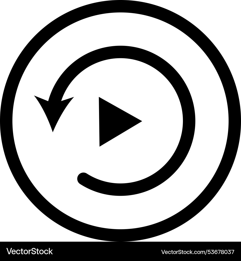 Black round sync refresh or webpage reload arrow Black round sync refresh or webpage reload arrow vector image